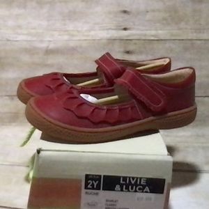 NIB Livie & Luca Ruche Scarlet 2Y